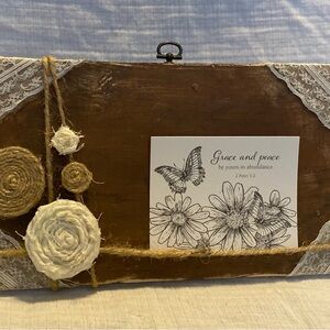 Handmade Rustic Wood Farmhouse Picture Frame Block